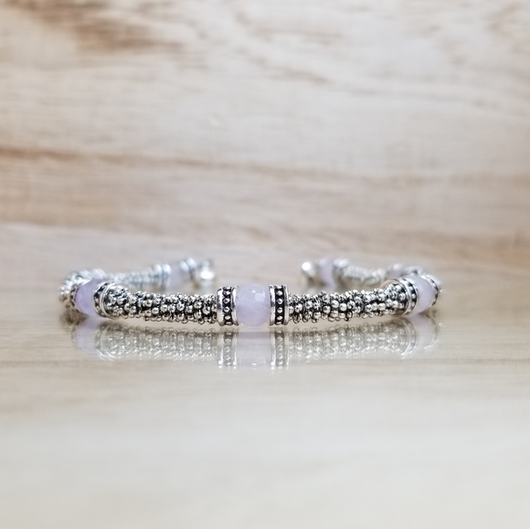 Faceted Quartz Beaded Gemstone Bracelet - Picture 6 of 6